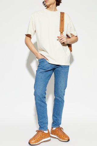 Stone Island cream T-shirt with logo patch 2