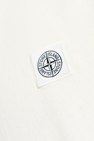 Stone Island cream T-shirt with logo patch 5