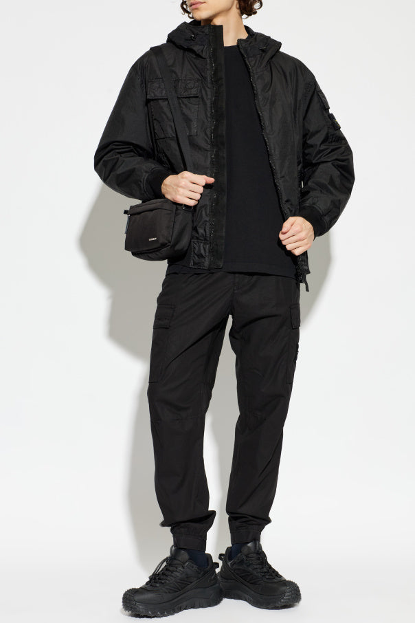 Stone Island BLACK T-shirt with logo patch 2