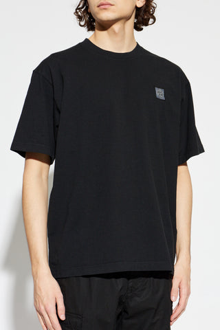 Stone Island BLACK T-shirt with logo patch 3