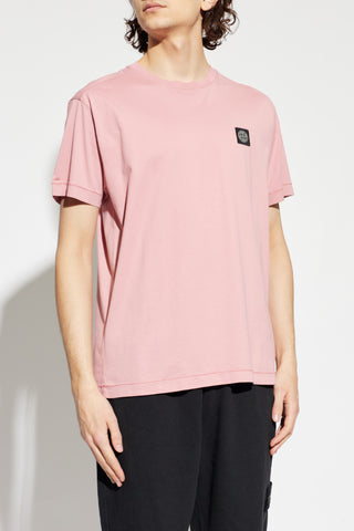 Stone Island PINK T-shirt with logo patch 3