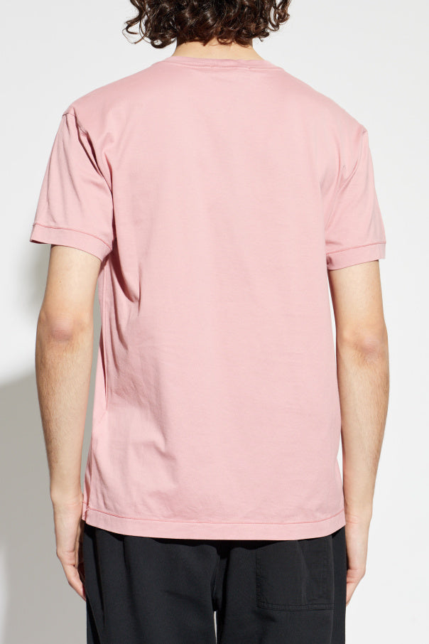 Stone Island PINK T-shirt with logo patch 4