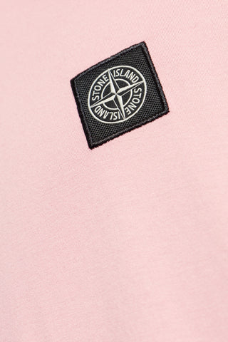 Stone Island PINK T-shirt with logo patch 5