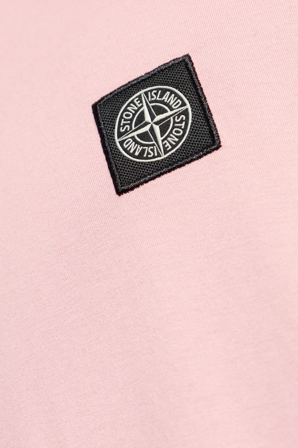 Stone Island PINK T-shirt with logo patch 5