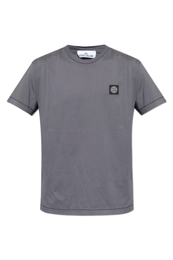 Stone Island GREY T-shirt with logo patch 1
