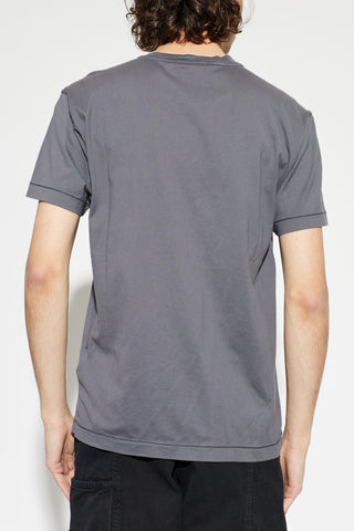 Stone Island GREY T-shirt with logo patch 4