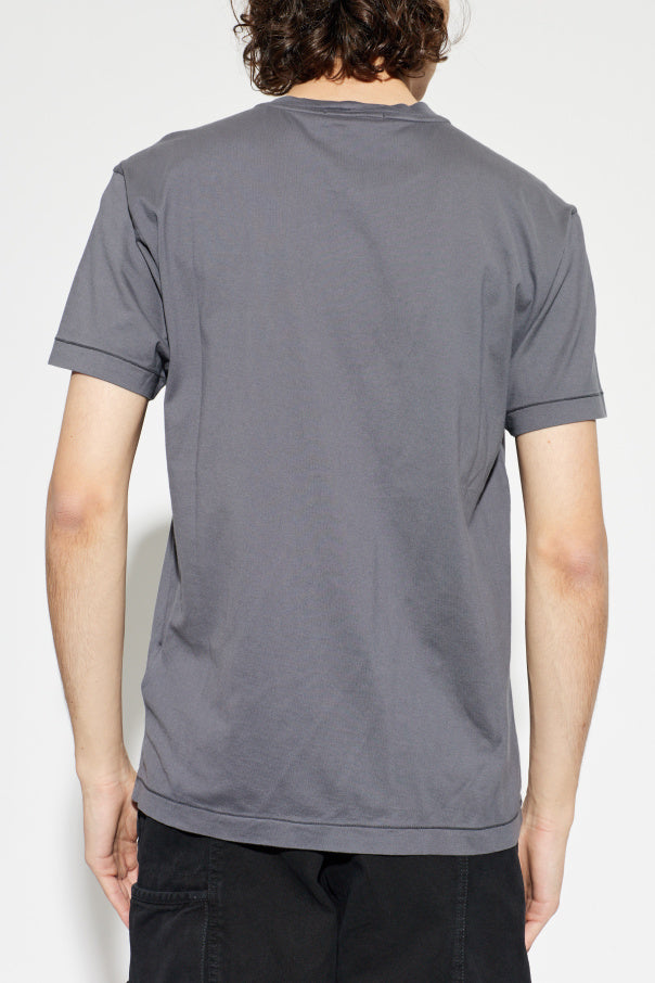 Stone Island GREY T-shirt with logo patch 4