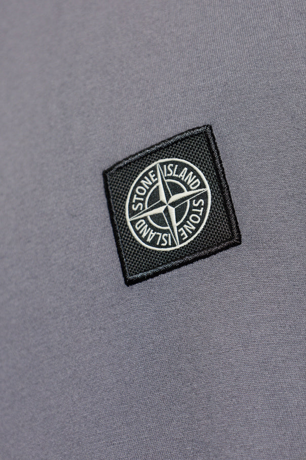 Stone Island GREY T-shirt with logo patch 5