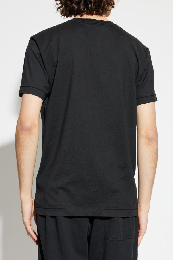 Stone Island BLACK T-shirt with logo patch 4