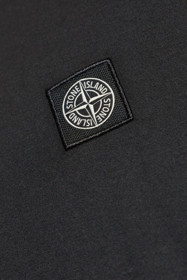 Stone Island BLACK T-shirt with logo patch 5