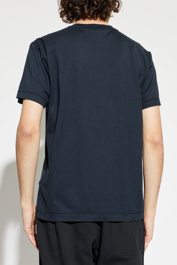Stone Island NAVY BLUE T-shirt with logo patch 4