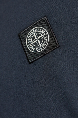 Stone Island NAVY BLUE T-shirt with logo patch 5