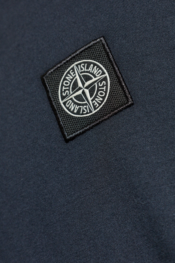 Stone Island NAVY BLUE T-shirt with logo patch 5