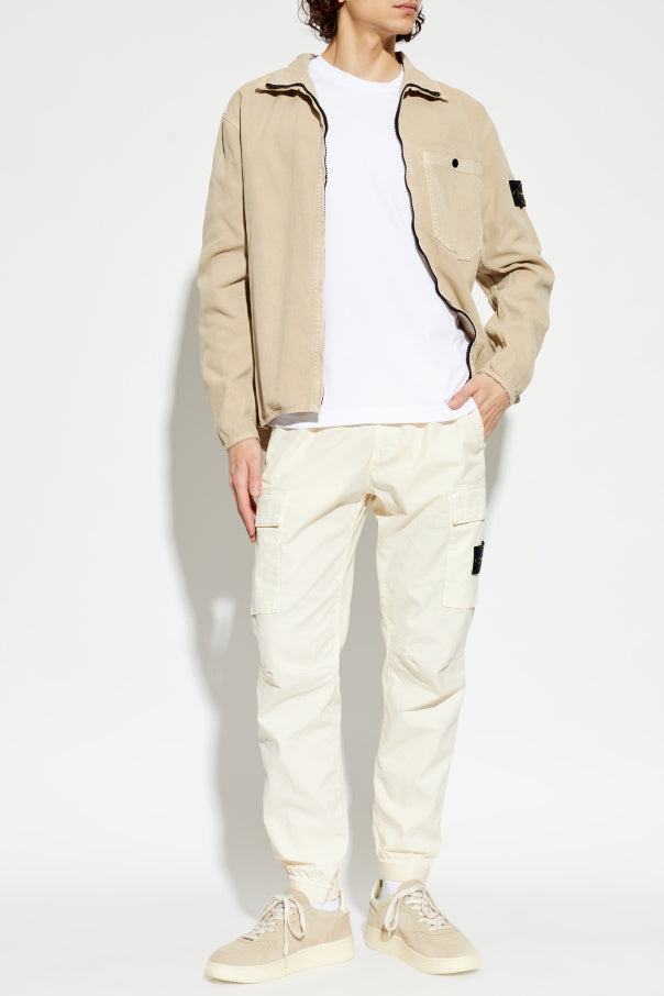 Stone Island WHITE T-shirt with logo patch 2