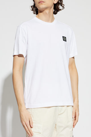 Stone Island WHITE T-shirt with logo patch 3