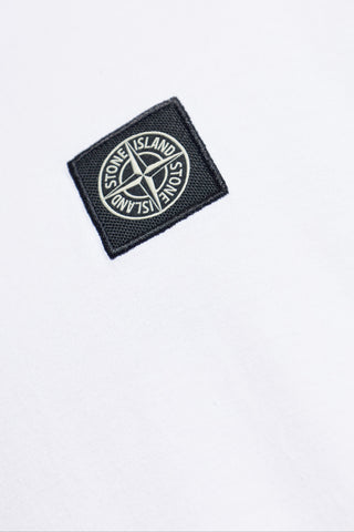 Stone Island WHITE T-shirt with logo patch 5