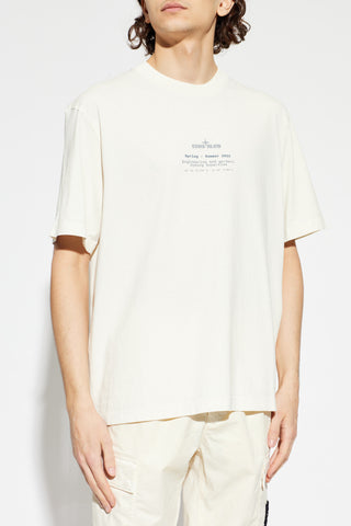 Stone Island cream T-shirt with print 3