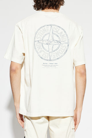 Stone Island cream T-shirt with print 4
