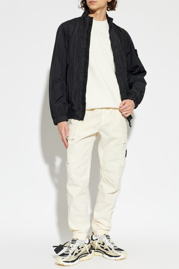 Stone Island cream Sweatshirt with printed logo 2