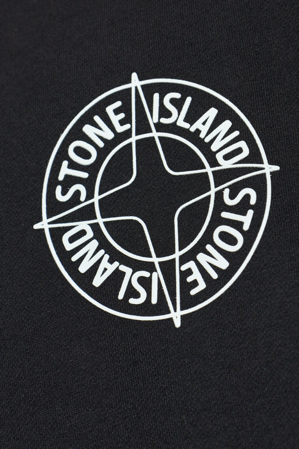 Stone Island BLACK Sweatshirt with printed logo 5