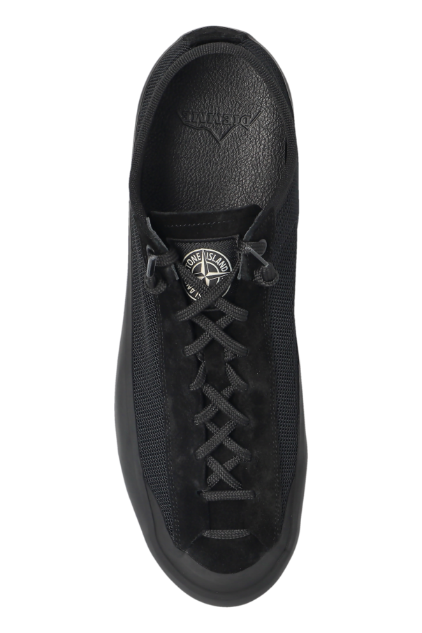 Stone Island BLACK Sports shoes with logo patch 6