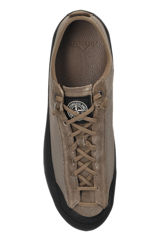 Stone Island GREY Sports shoes with logo patch 6
