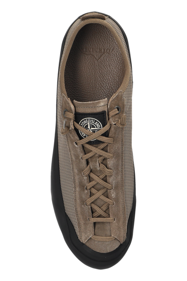 Stone Island GREY Sports shoes with logo patch 6