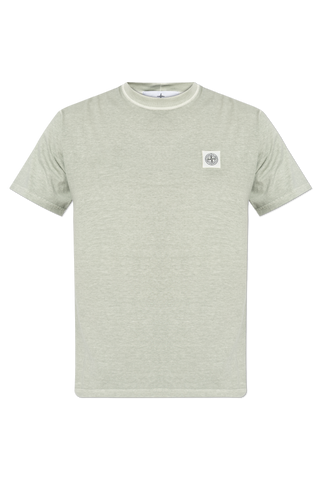 Stone Island GREEN T-shirt with logo patch 1
