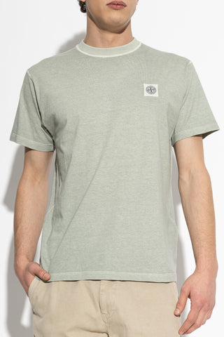 Stone Island GREEN T-shirt with logo patch 3