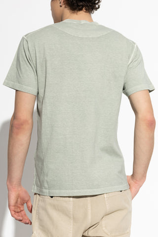Stone Island GREEN T-shirt with logo patch 4