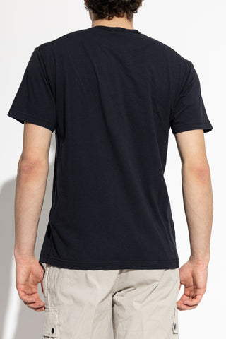 Stone Island NAVY BLUE T-shirt with logo patch 4