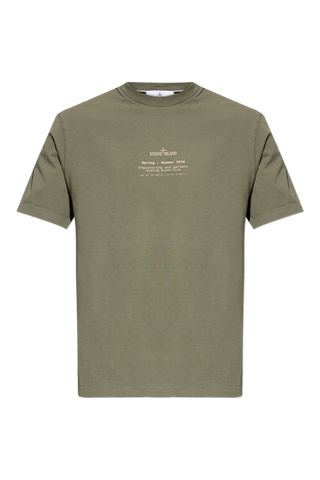 Stone Island GREEN T-shirt with print 1