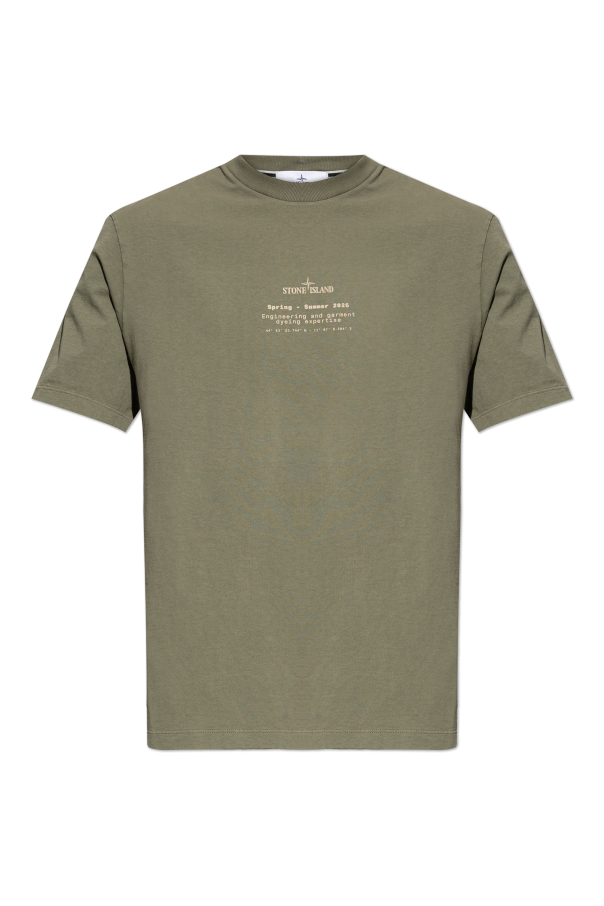 Stone Island GREEN T-shirt with print 1