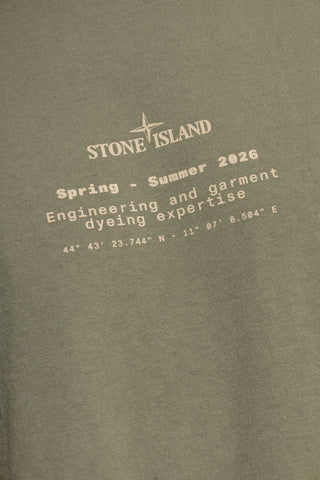 Stone Island GREEN T-shirt with print 5