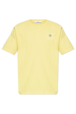 Stone Island YELLOW T-shirt with logo patch 1