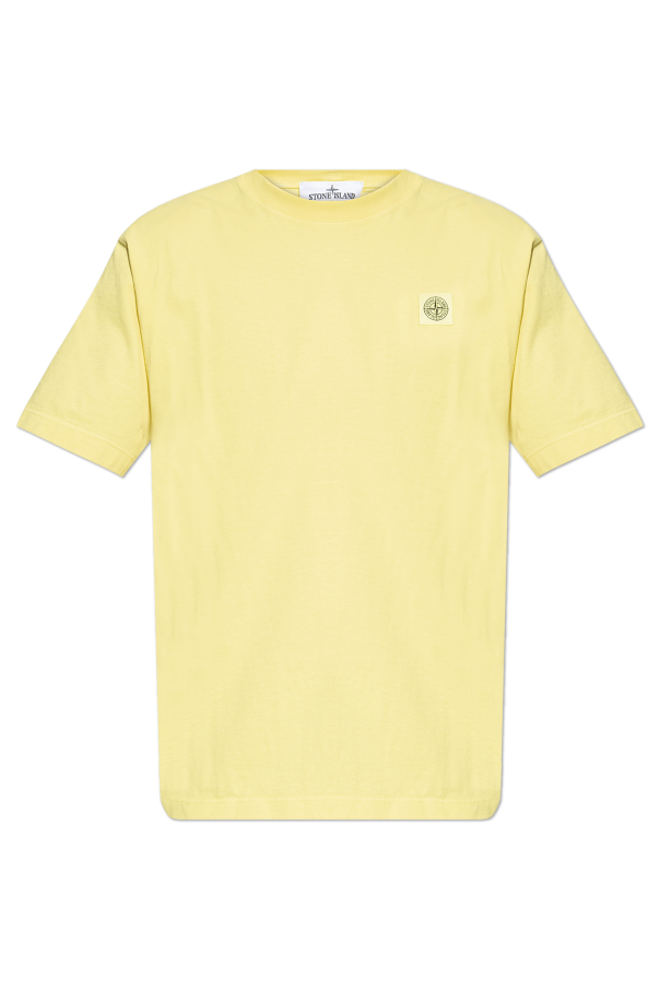 Stone Island YELLOW T-shirt with logo patch 1