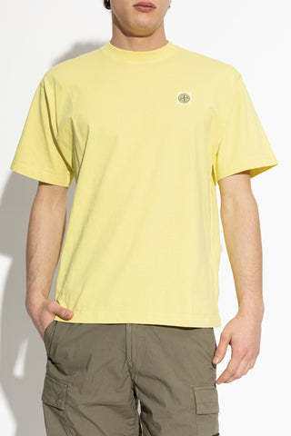 Stone Island YELLOW T-shirt with logo patch 3