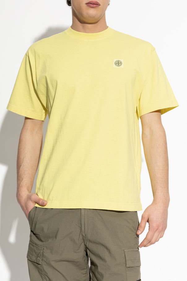 Stone Island YELLOW T-shirt with logo patch 3