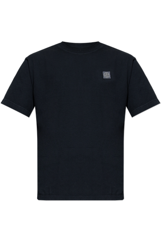 Stone Island NAVY BLUE T-shirt with logo patch 1