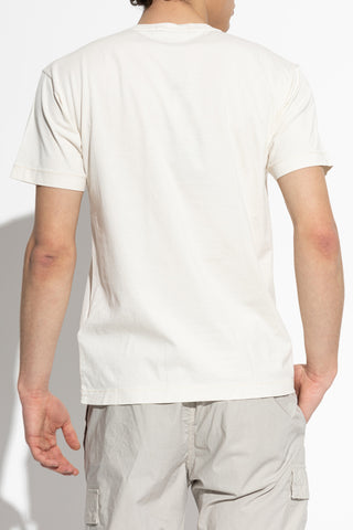 Stone Island cream T-shirt with logo patch 4