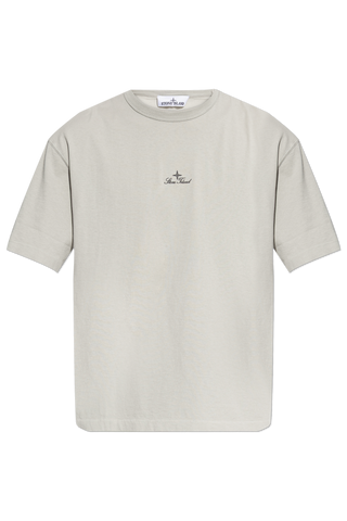 Stone Island GREY T-shirt with embroidered logo 1