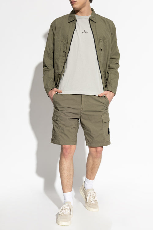 Stone Island GREY T-shirt with embroidered logo 2
