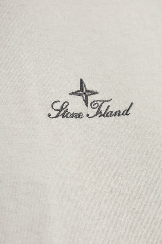 Stone Island GREY T-shirt with embroidered logo 5