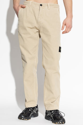 Stone Island beige Tapered-leg trousers 3