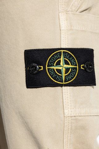 Stone Island beige Tapered-leg trousers 5