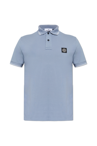 Stone Island BLUE Polo with logo patch 1