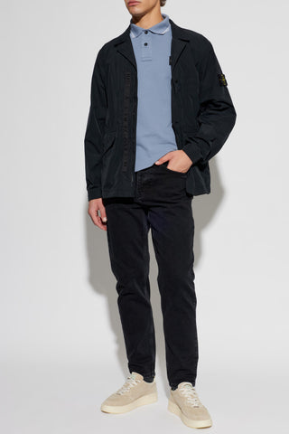 Stone Island BLUE Polo with logo patch 2