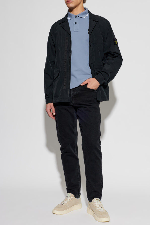 Stone Island BLUE Polo with logo patch 2