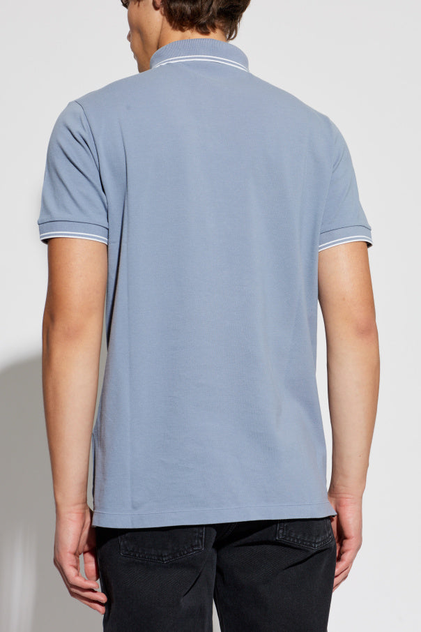 Stone Island BLUE Polo with logo patch 4