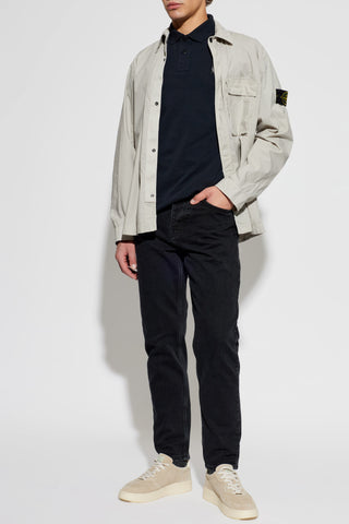 Stone Island BLACK Polo with logo patch 2